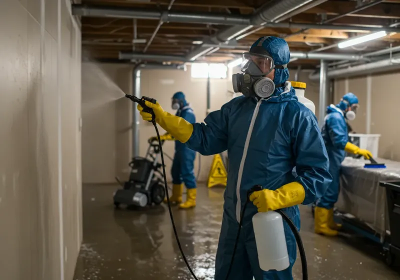 Basement Sanitization and Antimicrobial Treatment process in Lamoille County, VT